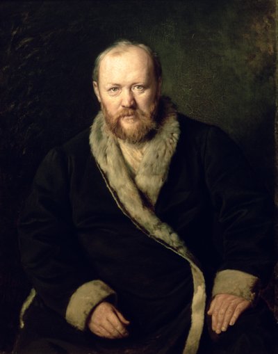 Ritratto di Aleksandr Ostrovsky (1823-86) da Vasili Grigorevich Perov